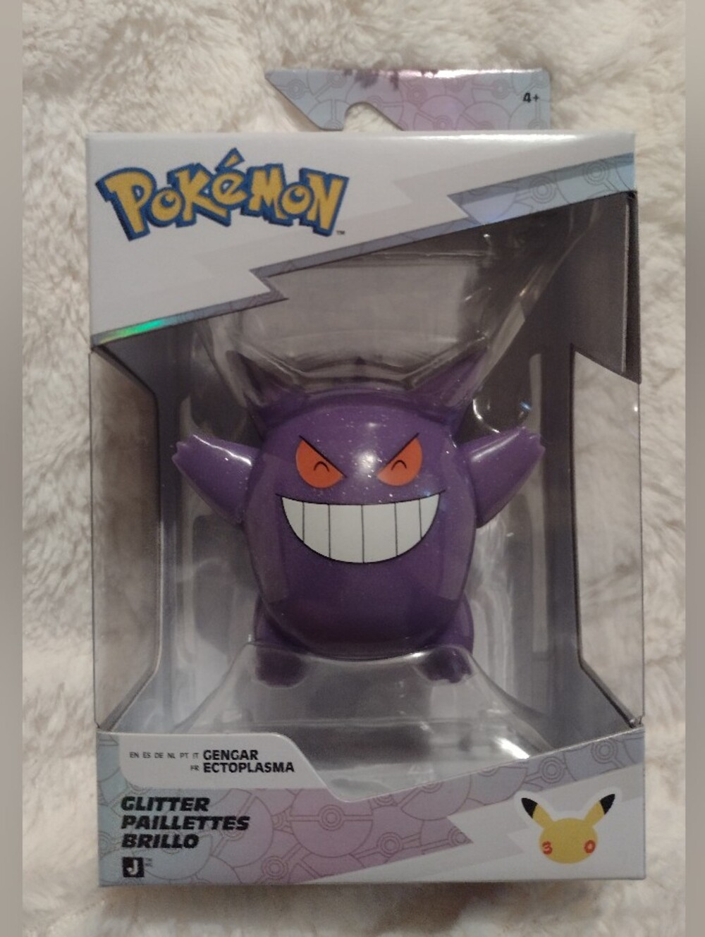 Pokemon Gengar Glitter Figure Series 1 Jazwares 30th Anniversary New Sealed